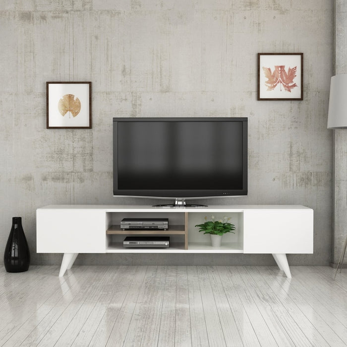 Comoda TV Asi Home Dore, 160 cm x 40 cm x 31 cm, Alb
