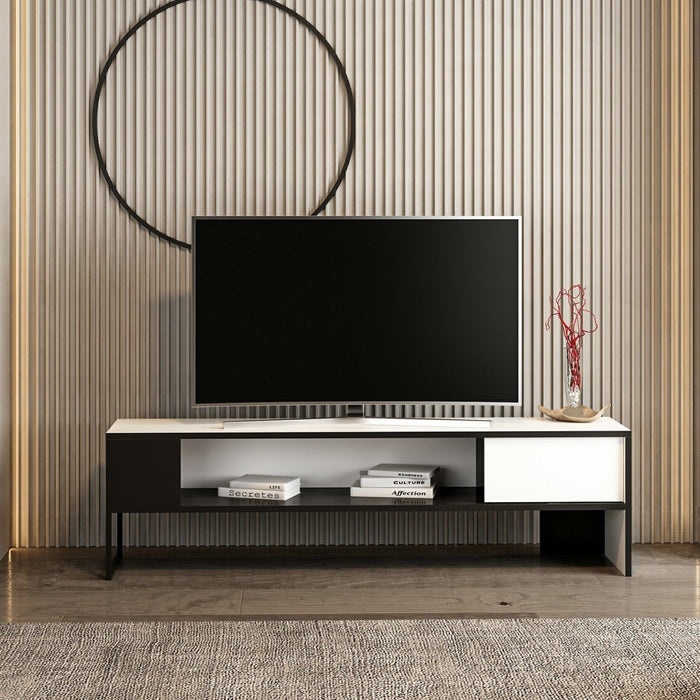 Comoda TV Asi Home Concord, 150 cm x 42 cm x 35 cm, Alb,
Negru