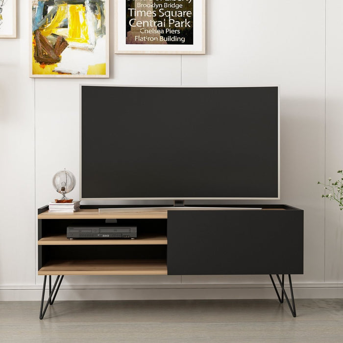 Comoda TV Asi Home Aral, 124 cm x 50 cm x 37 cm, Nuc,
Negru