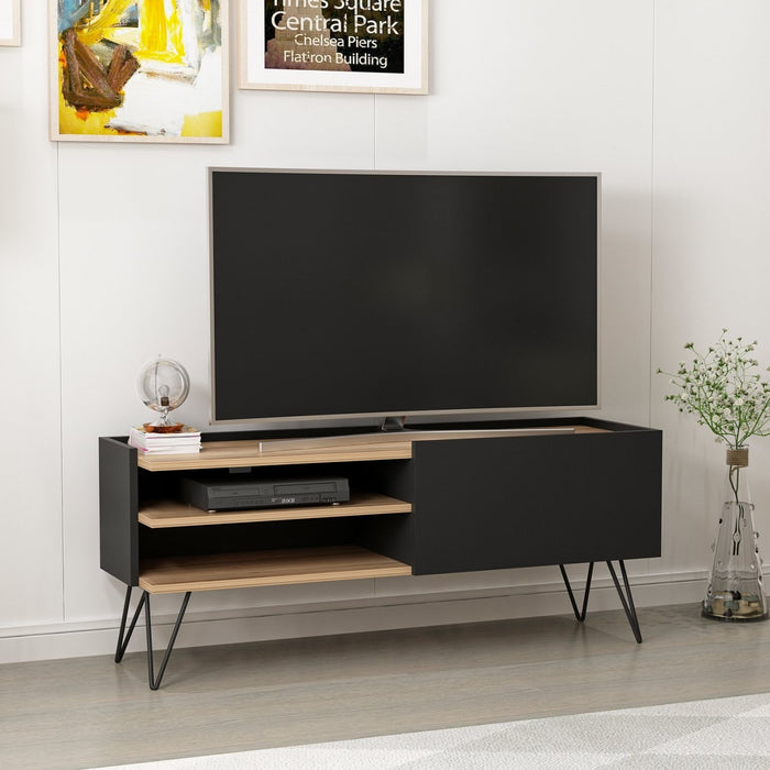 Comoda TV Asi Home Aral, 124 cm x 50 cm x 37 cm, Nuc,
Negru