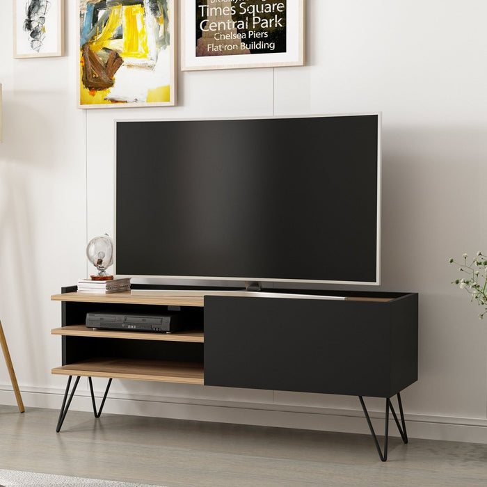 Comoda TV Asi Home Aral, 124 cm x 50 cm x 37 cm, Nuc,
Negru