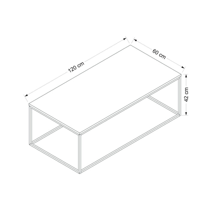 Masuta de Cafea Asi Home Tiger, 120 cm x 42 cm x 60 cm, Antracit