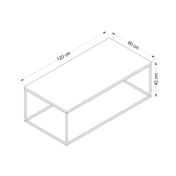 Masuta de Cafea Asi Home Tiger, 120 cm x 42 cm x 60 cm, Alb