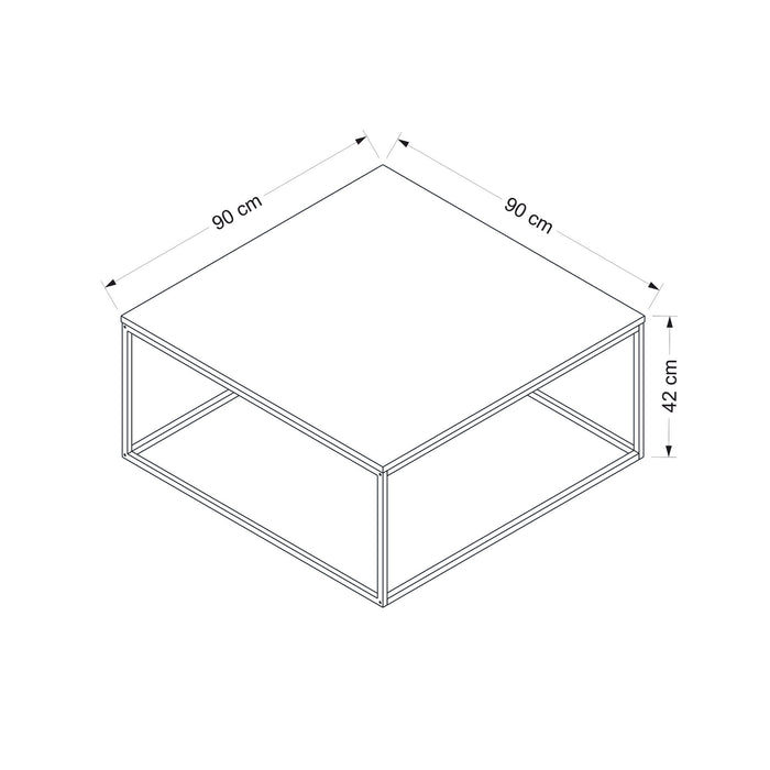 Masuta de Cafea Asi Home Loni, 90 cm x 41 cm x 90 cm, Antracit