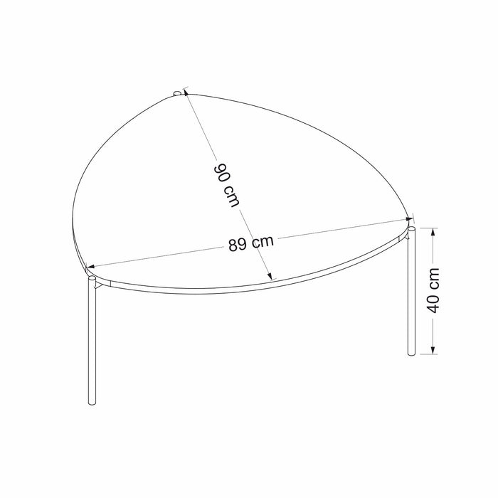 Masuta de Cafea Asi Home Lenny, 90 cm x 40 cm x 89 cm, Nuc