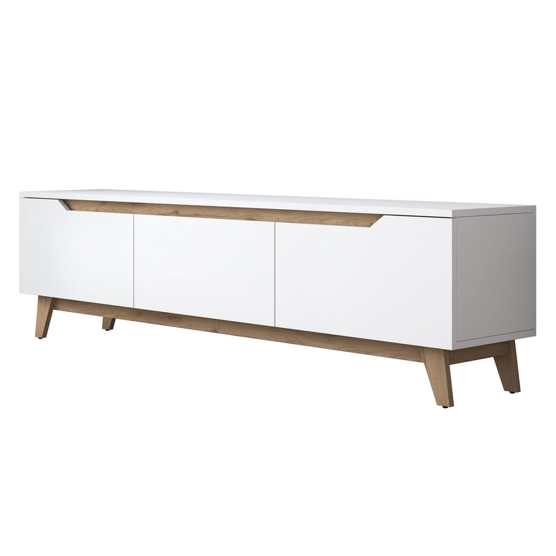 Comoda TV Asi Home D1 - 2472, Alb/
Nuc, 180 x49 x35 cm