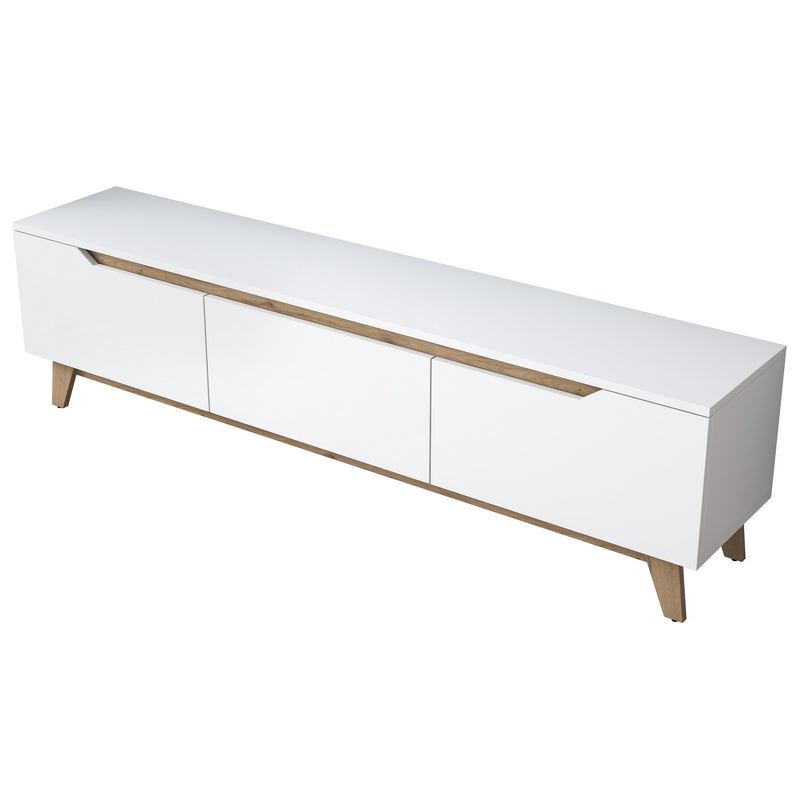 Comoda TV Asi Home D1 - 2472, Alb/
Nuc, 180 x49 x35 cm