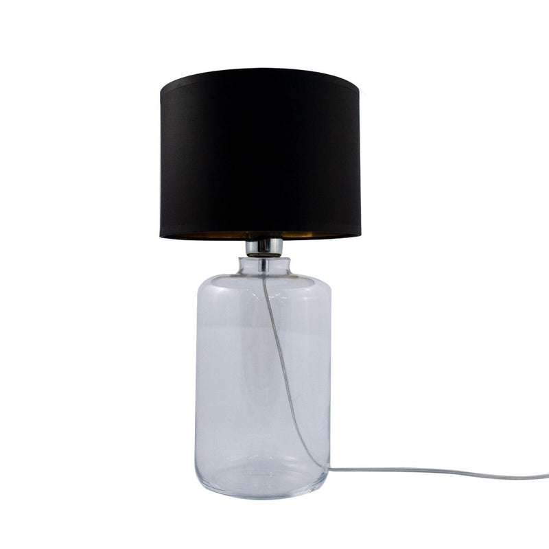 Veioza Zuma Line 1xE27 Transparent / Negru / Auriu