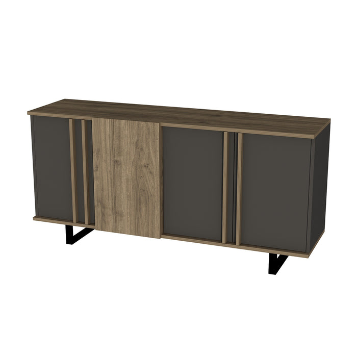 Consola Asi Home Deco - Walnut, Anthracite, Nuc/
Antracit, 160 x78 x44cm