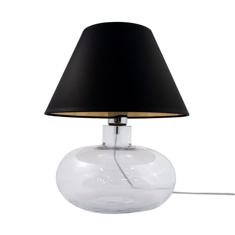 Veioza Zuma Line 1xE27 Transparent / Negru / Auriu