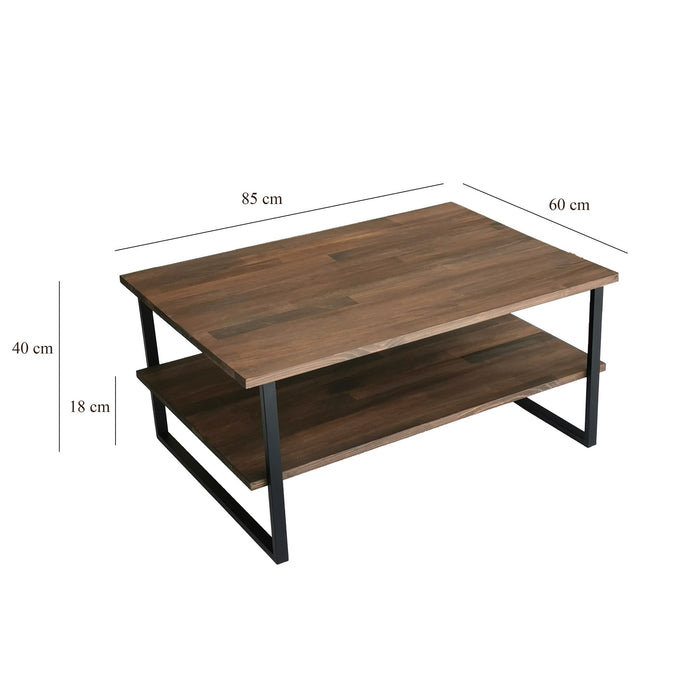 Masuta de Cafea Asi Home Neta - Walnut, Nuc, 85 x40 x60cm