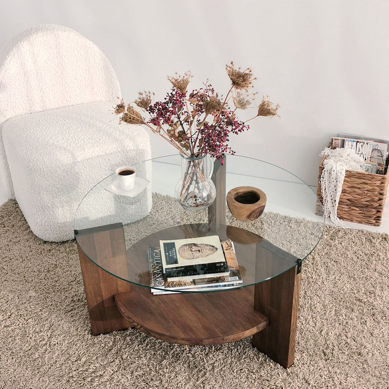 Masuta de Cafea Asi Home Mahai, Nuc, 75 x40 x75cm
