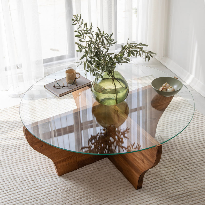 Masuta de Cafea Asi Home Amphora, 92 cm x 36 cm x 92 cm, Castan
