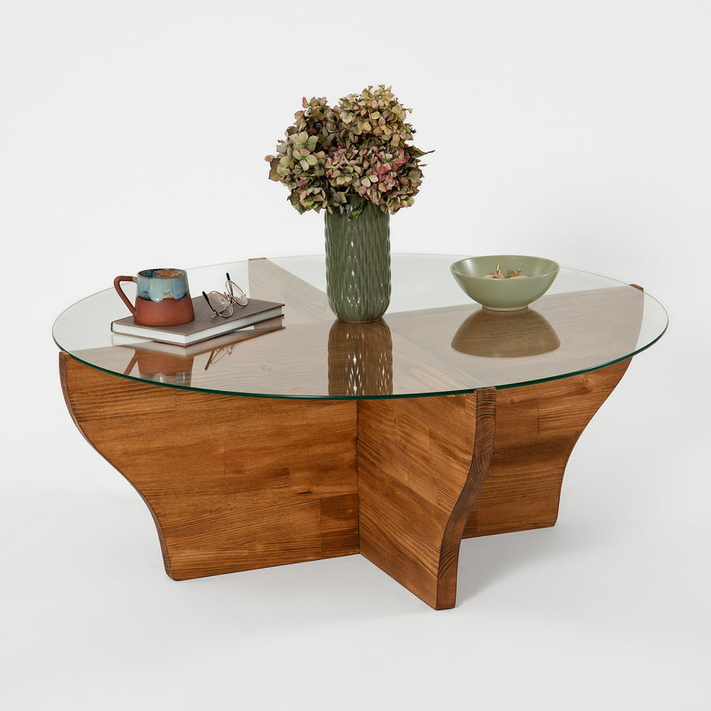 Masuta de Cafea Asi Home Amphora, 92 cm x 36 cm x 92 cm, Castan