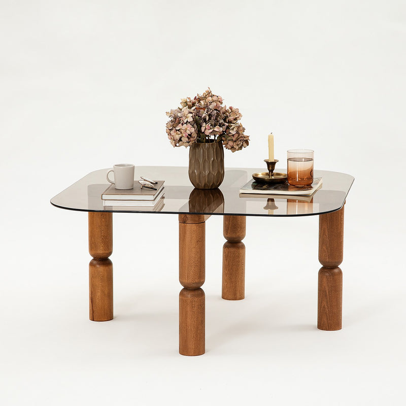 Masuta de Cafea Asi Home Kei, 80 cm x 40 cm x 80 cm, Nuc,
Bronz