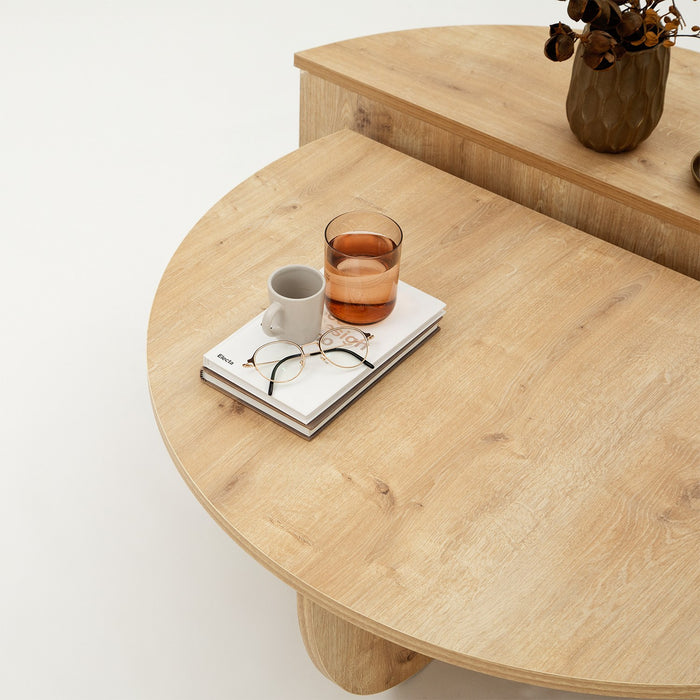 Masuta de Cafea Asi Home Podium - Sapphire Oak,  Stejar, 90x30x60/85x35x30cm