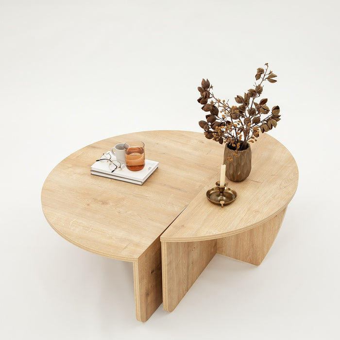 Masuta de Cafea Asi Home Podium - Sapphire Oak,  Stejar, 90x30x60/85x35x30cm