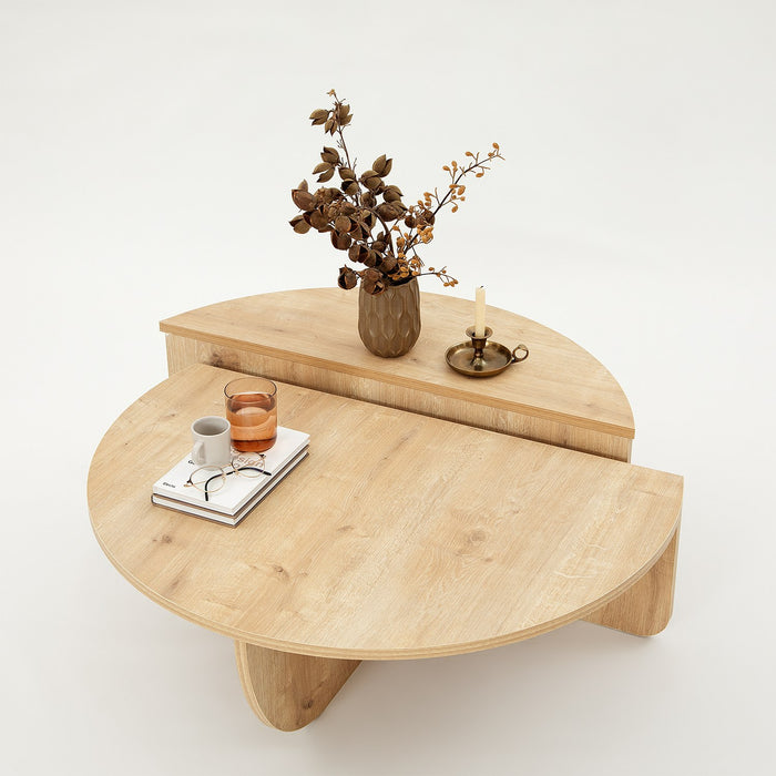 Masuta de Cafea Asi Home Podium - Sapphire Oak,  Stejar, 90x30x60/85x35x30cm