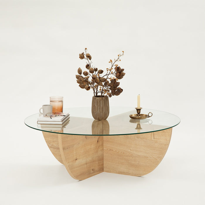 Masuta de Cafea Asi Home Lily - Sapphire Oak,  Stejar, 90 x30 x90cm