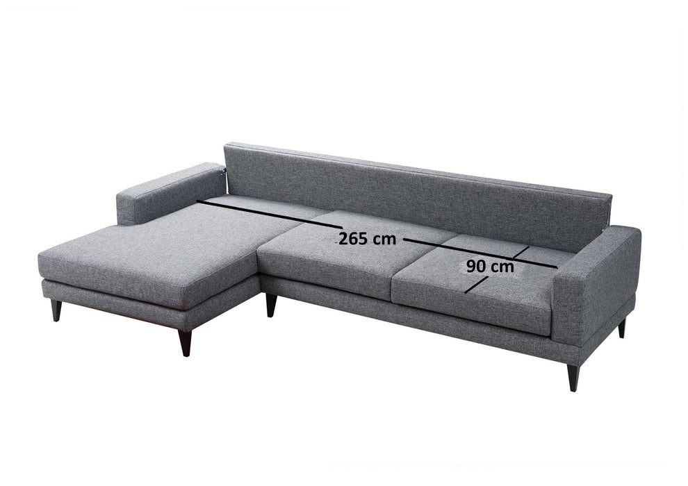 Coltar Sezlong Stanga nordic stanga (CHL+3R) Dark Grey