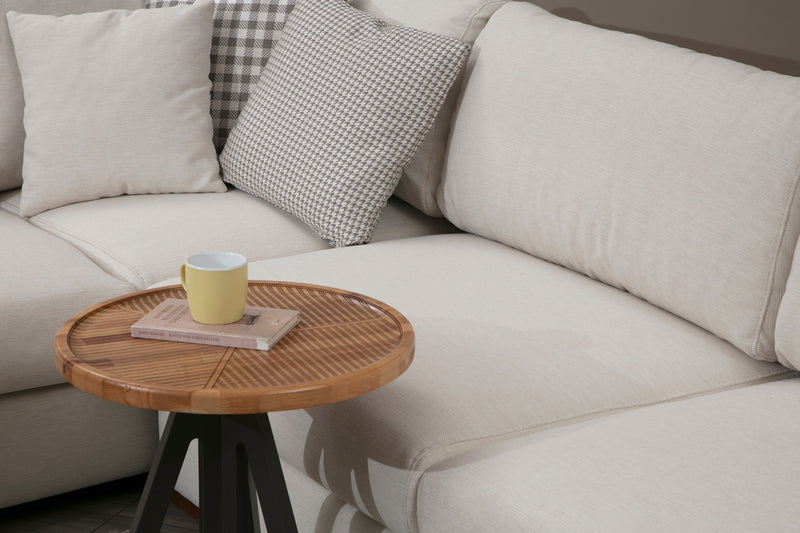 Coltar Asi Home Loop 8 cu Masuta Laterala, Bej, 374  x 428  | 40 X85  | 29 X102  x 95  | 89 cm