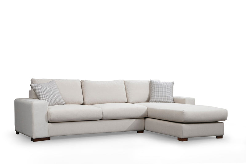 Coltar cu Sezlong Dreapta Asi Home Loop 16, Bej, Lungime: 270 x 194 cm Latime: 95 cm Inaltime: 85 cm