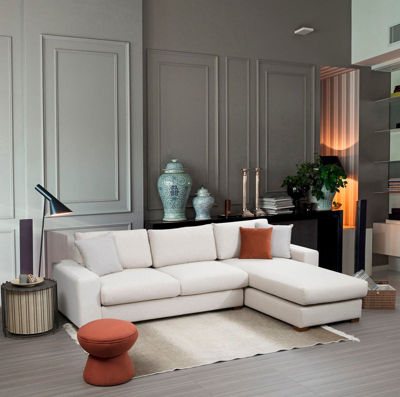 Coltar cu Sezlong Dreapta Asi Home Loop 16, Bej, Lungime: 270 x 194 cm Latime: 95 cm Inaltime: 85 cm