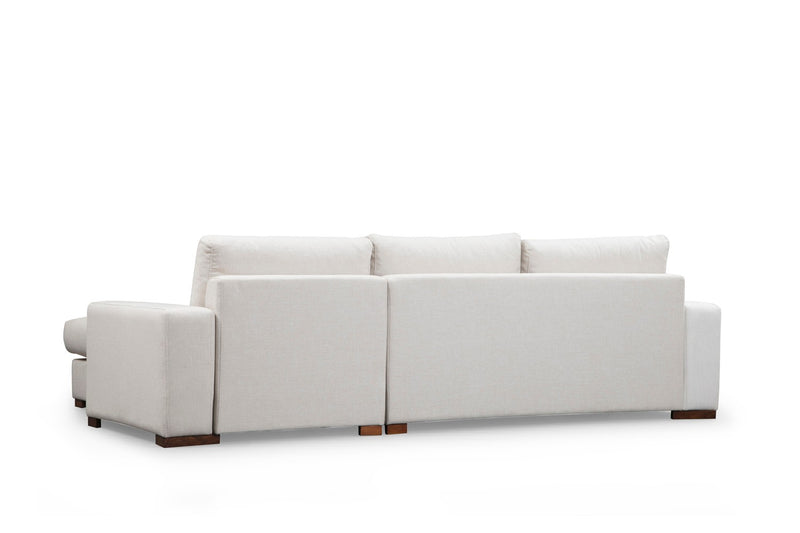 Coltar cu Sezlong Dreapta Asi Home Loop 16, Bej, Lungime: 270 x 194 cm Latime: 95 cm Inaltime: 85 cm