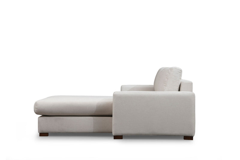 Coltar cu Sezlong Dreapta Asi Home Loop 16, Bej, Lungime: 270 x 194 cm Latime: 95 cm Inaltime: 85 cm