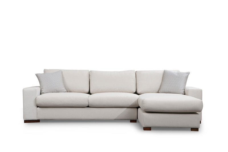 Coltar cu Sezlong Dreapta Asi Home Loop 16, Bej, Lungime: 270 x 194 cm Latime: 95 cm Inaltime: 85 cm