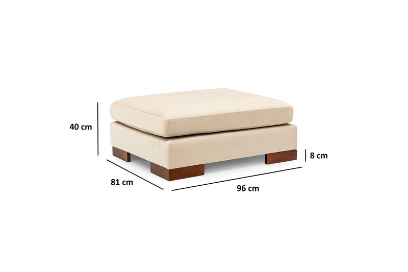 Coltar Asi Home Tulip Dreapta cu Masuta Laterala si Pouf - Bej, 313  x 193  | 81 X80  | 40 X97  | 96 cm