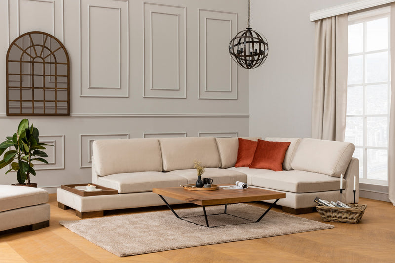 Coltar Tulip dreapta fara puf  Beige