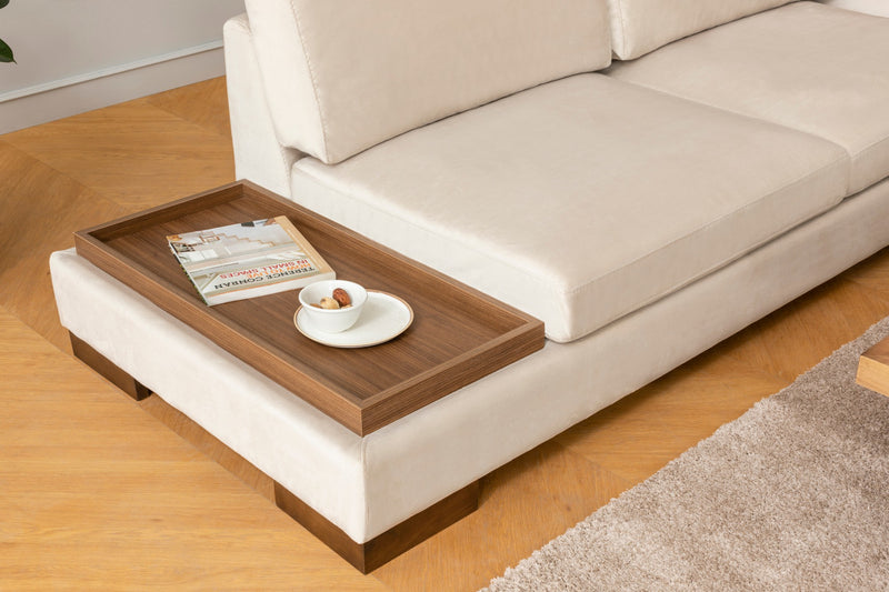 Coltar Tulip dreapta fara puf  Beige