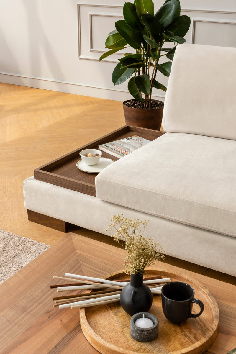Coltar Tulip dreapta fara puf  Beige