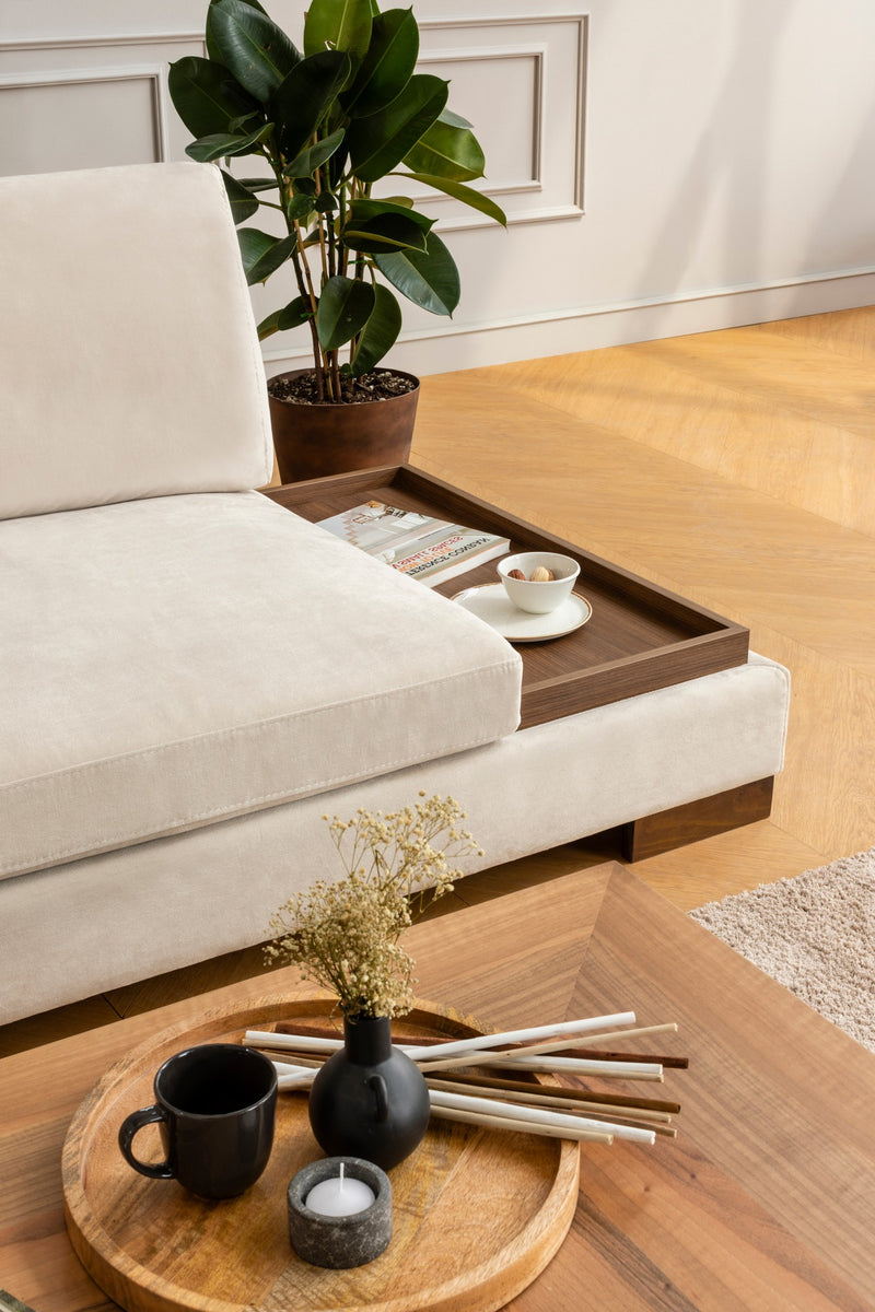 Coltar Tulip stanga fara puf  Beige