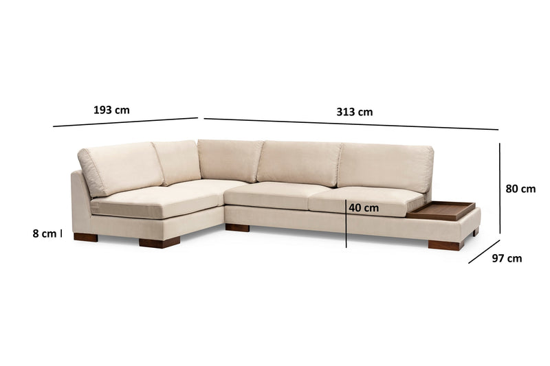Coltar Tulip stanga fara puf  Beige