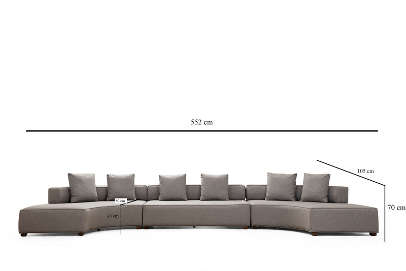 Coltar Asi Home Gondol-3, CHL-SOL-O3-CHL-SAG, Gri, 552  x 105 X70X105cm