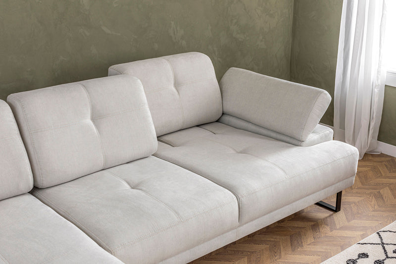 Coltar cu Sezlong Stanga, Asi Home Mustang Large, Bej, 174  x 314 X83X100cm