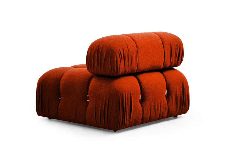 Coltar Modular Asi Home Bubble, L1-O1-1R -Puf, Caramiziu, 288 x 190 X75X95cm