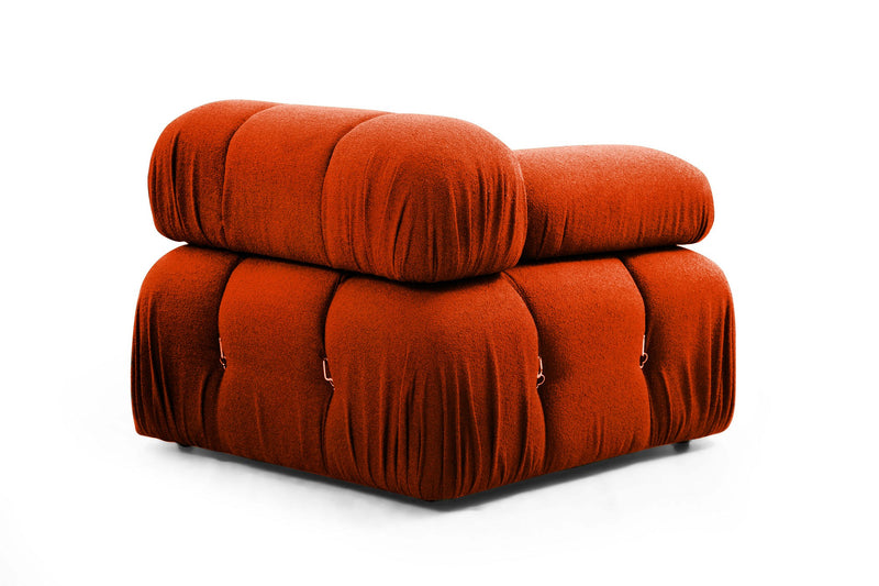Coltar Modular Asi Home Bubble, L1-O1-1R -Puf, Caramiziu, 288 x 190 X75X95cm