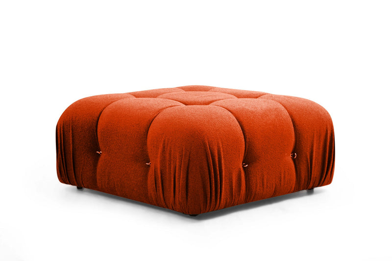 Coltar Modular Asi Home Bubble, L1-O1-1R -Puf, Caramiziu, 288 x 190 X75X95cm
