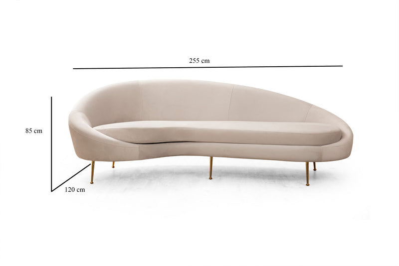 Canapea 3 locuri Eses stanga  Beige
