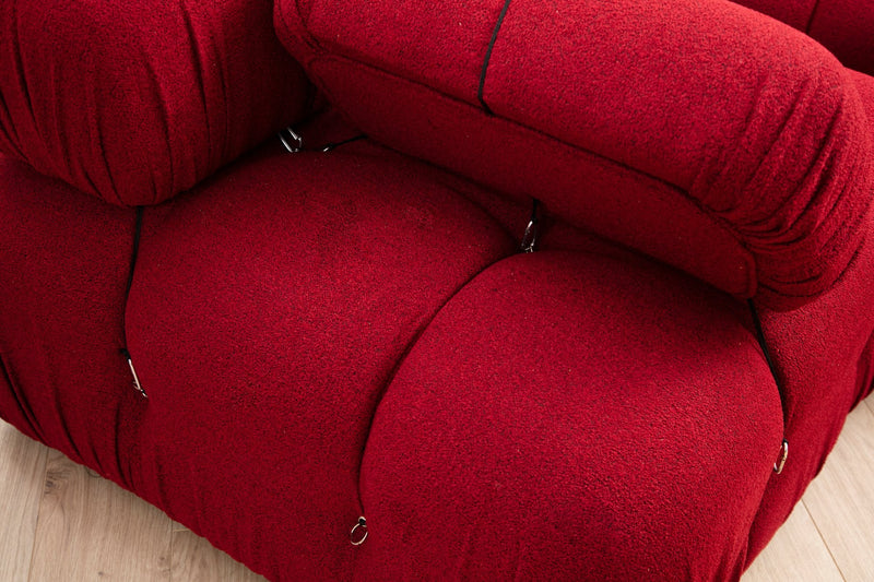 Fotoliu Modular Asi Home Bubble L1, Rosu, 95X75X95cm