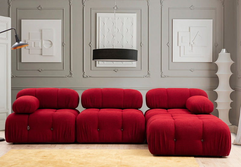 Fotoliu Modular Asi Home Bubble L1, Rosu, 95X75X95cm