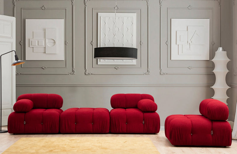 Fotoliu Modular Asi Home Bubble L1, Rosu, 95X75X95cm