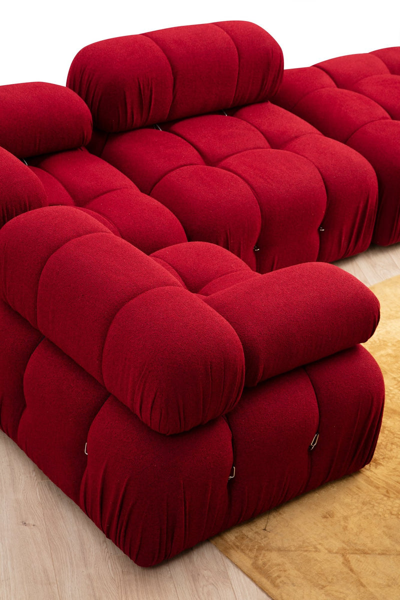 Fotoliu Modular Asi Home Bubble L1, Rosu, 95X75X95cm