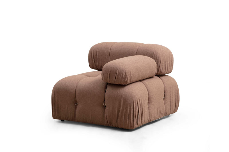 Fotoliu Modular Asi Home Bubble 1R, Bouclette, Maro, 95X75X95cm