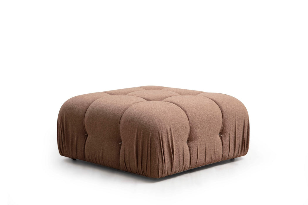 Taburet Modular Asi Home Pouffe, Bouclette, Mustar, 95X45X95cm