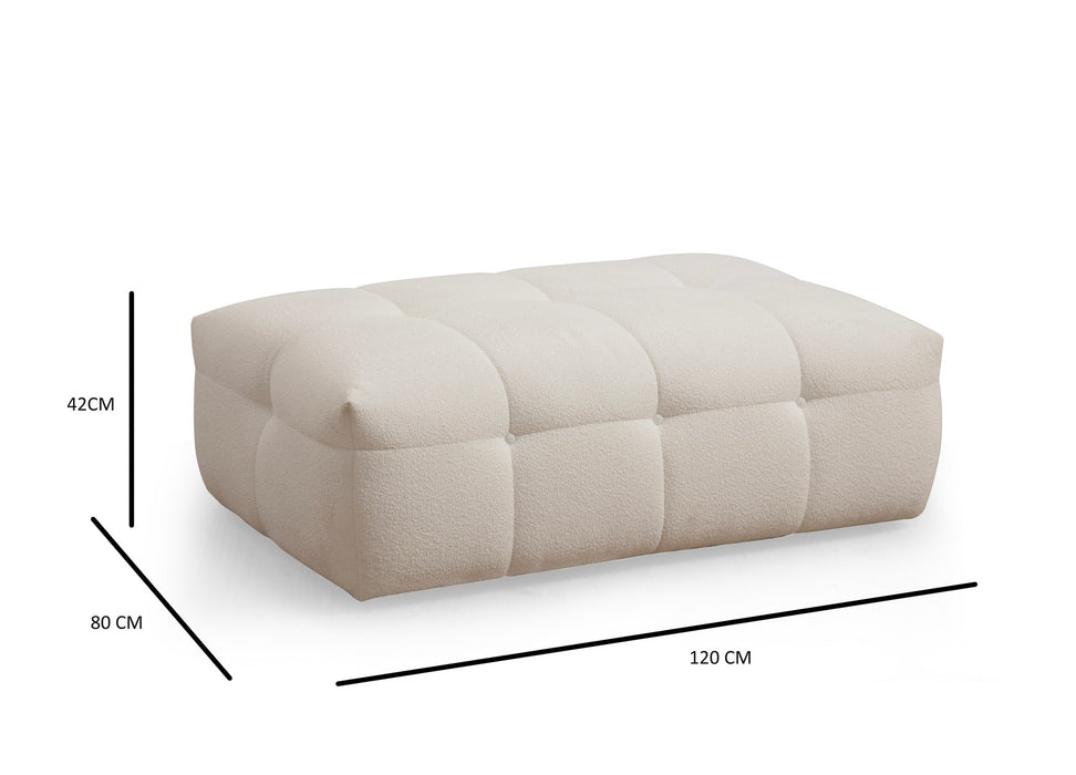 Taburet Asi Home Cady Ottoman, Bej, 120X42X80cm