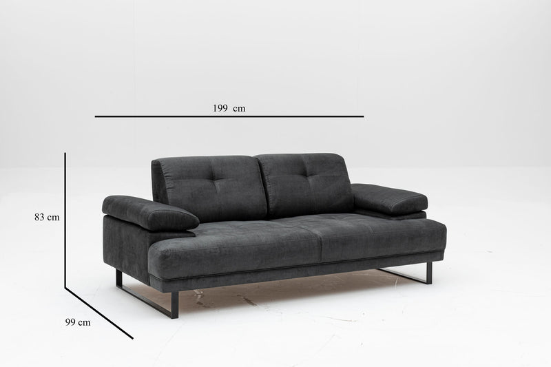 Canapea extensibila 2 locuri Mustang  Anthracite